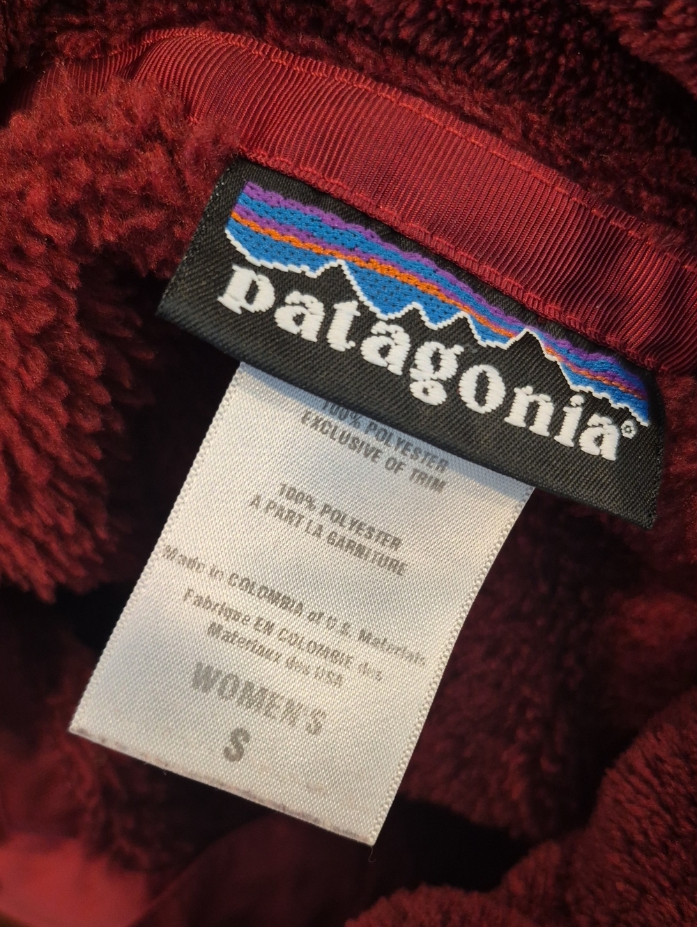 XS/S Patagonia Burgundy Re-Tool Snap-T Cozy Polartec Pullover Kangaroo Pocket - Picture 8 of 16